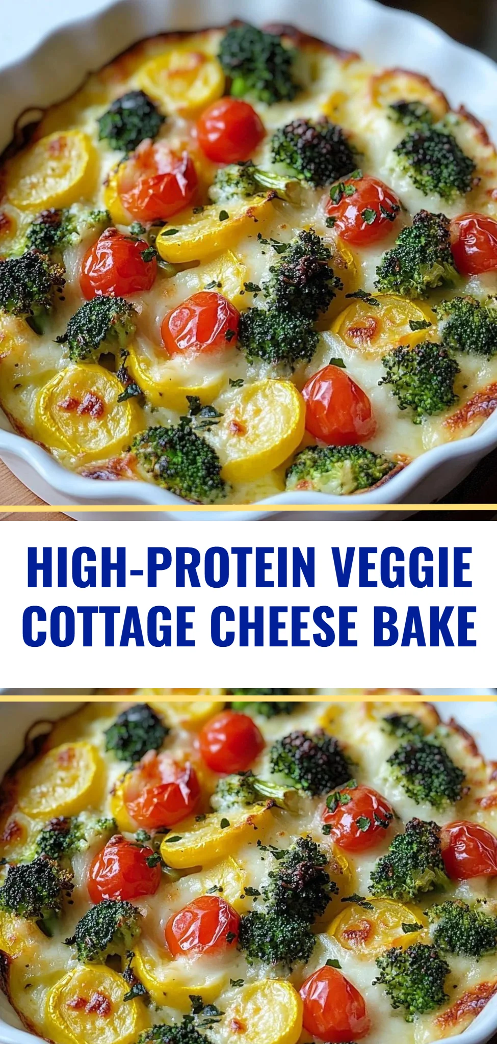 High-Protein Veggie Cottage Cheese Bake