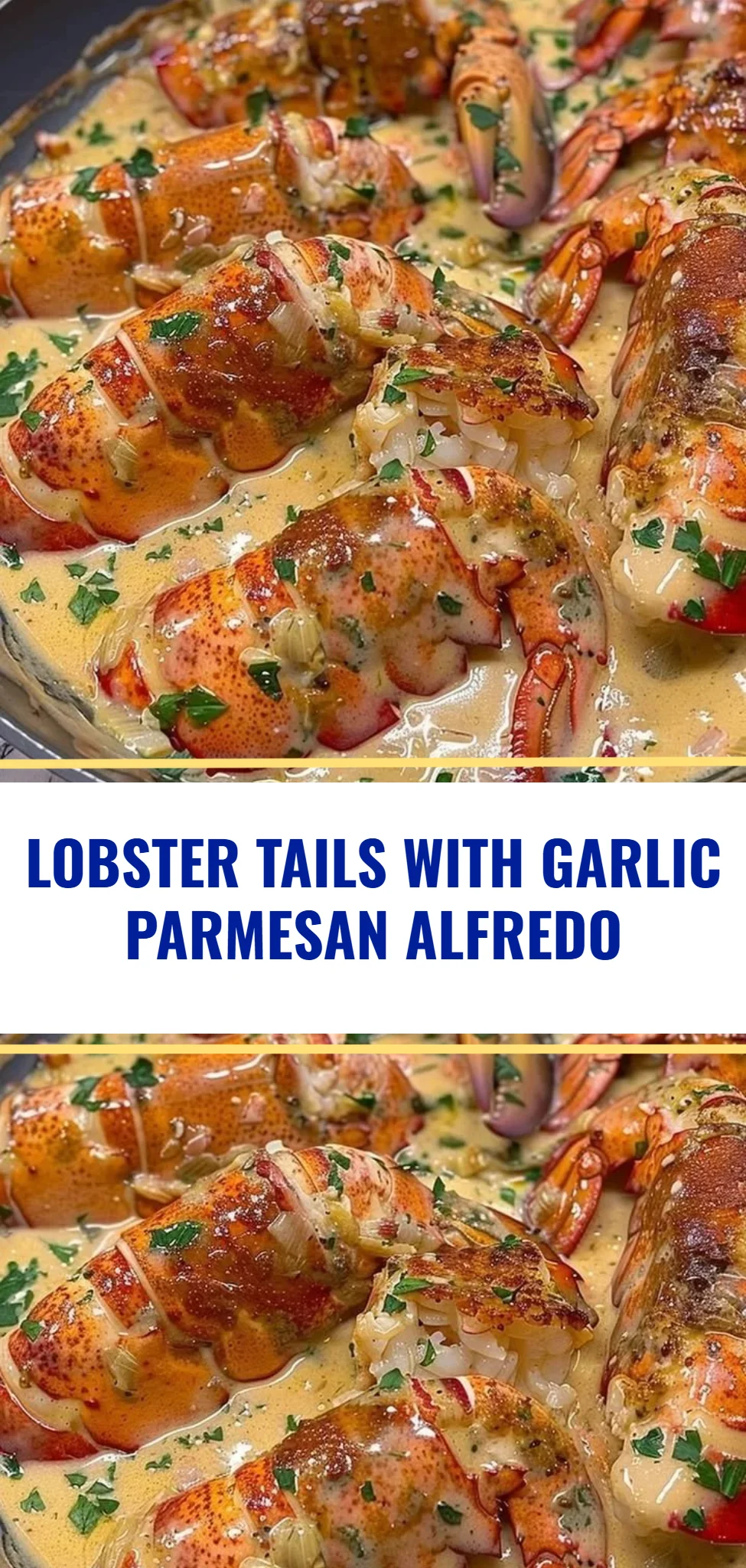 Lobster Tails with Garlic Parmesan Alfredo