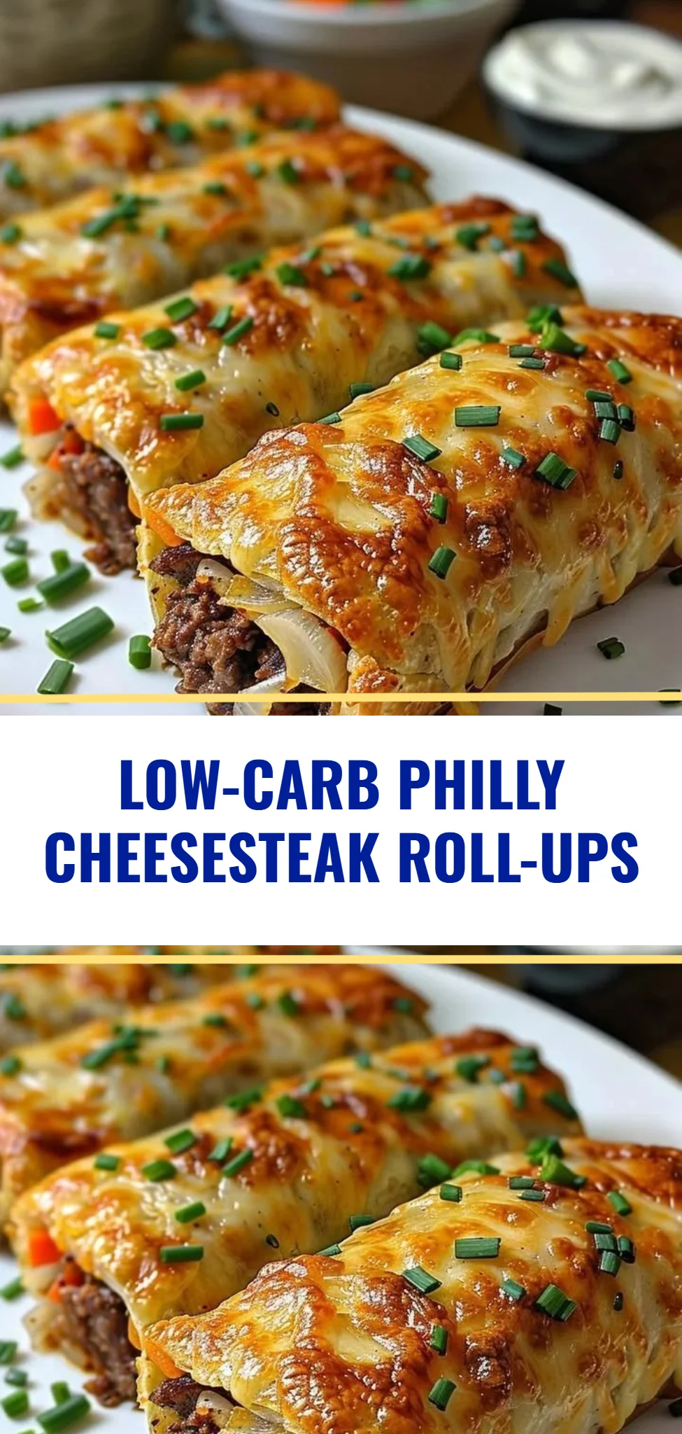 Low-Carb Philly Cheesesteak Roll-Ups