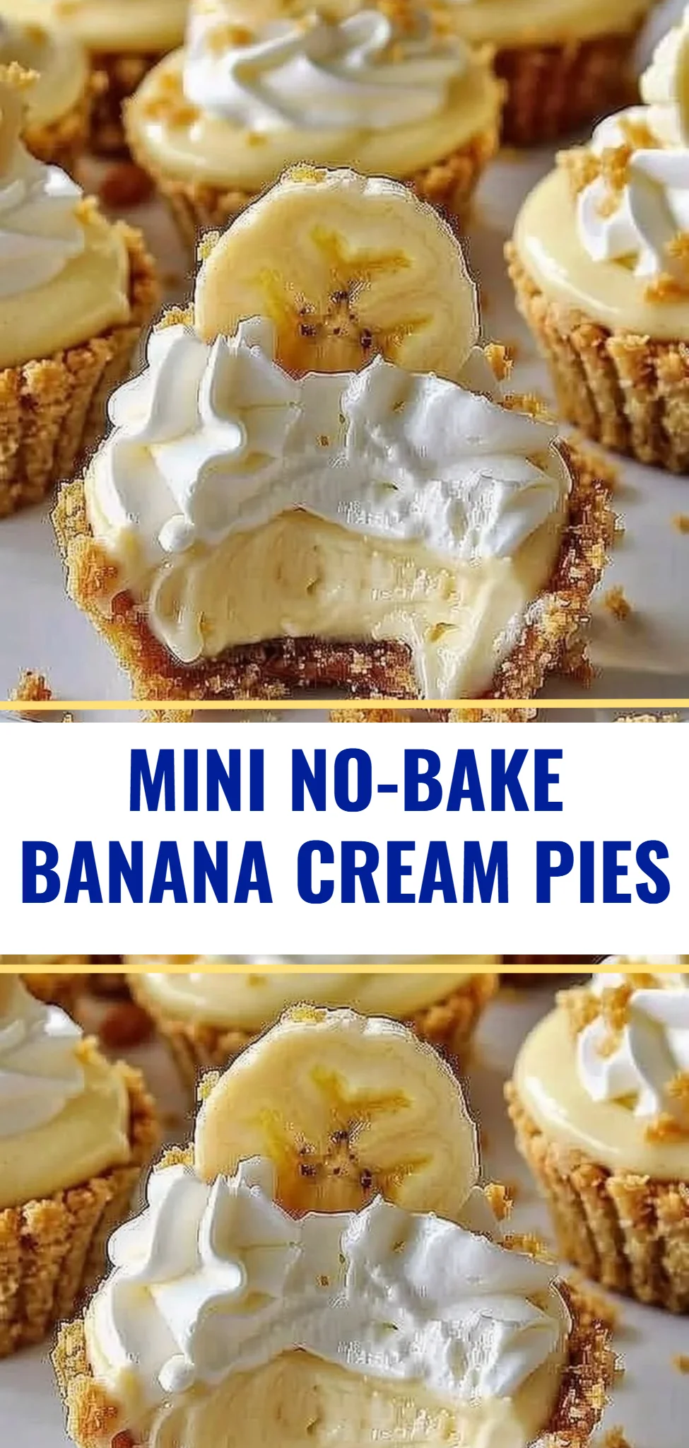 Mini No-Bake Banana Cream Pies