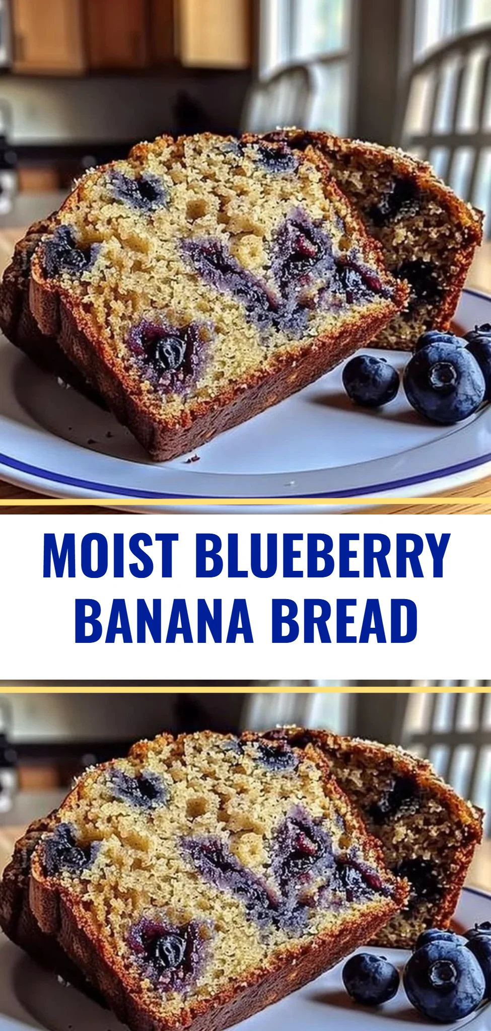 Moist Blueberry Banana Bread