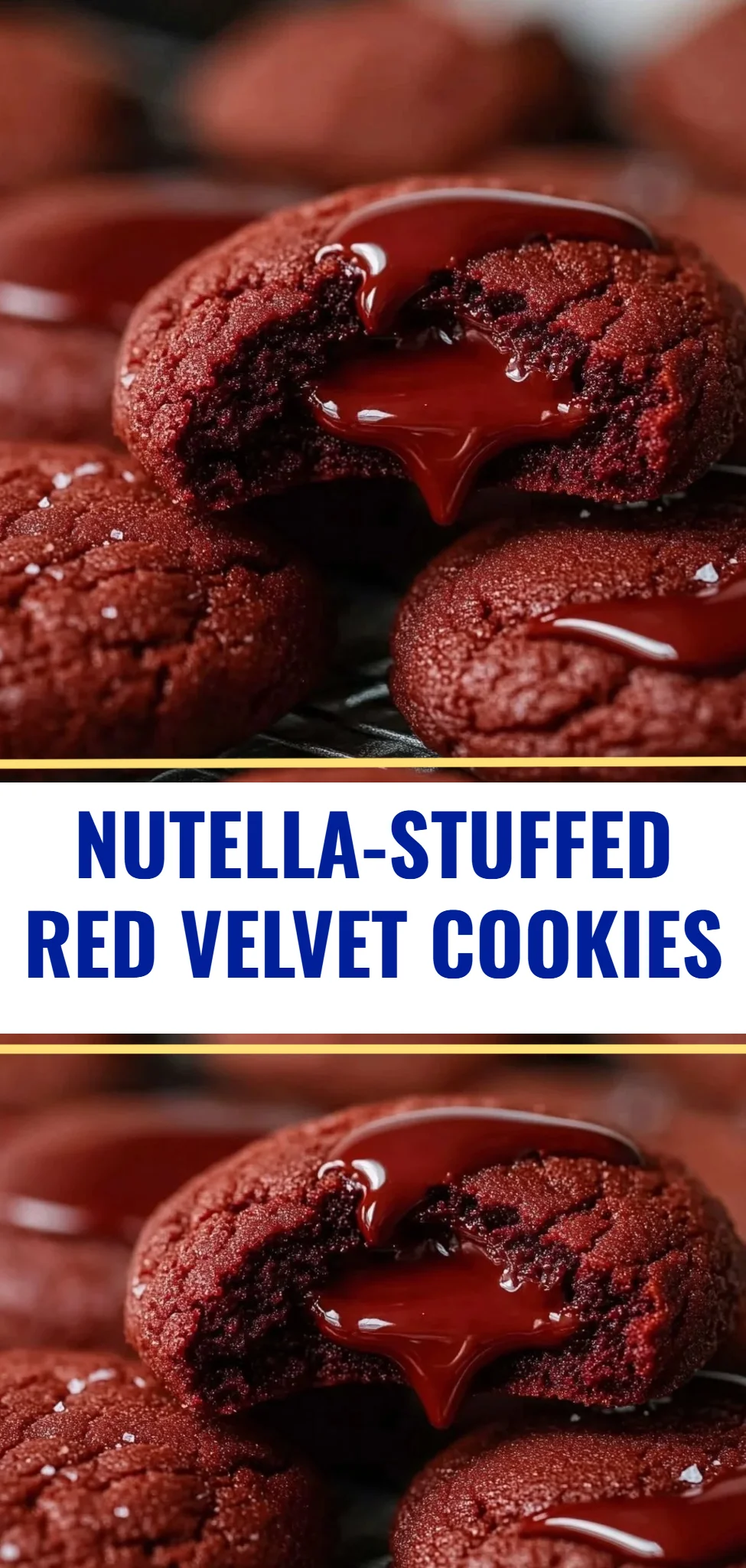 Nutella-Stuffed Red Velvet Cookies