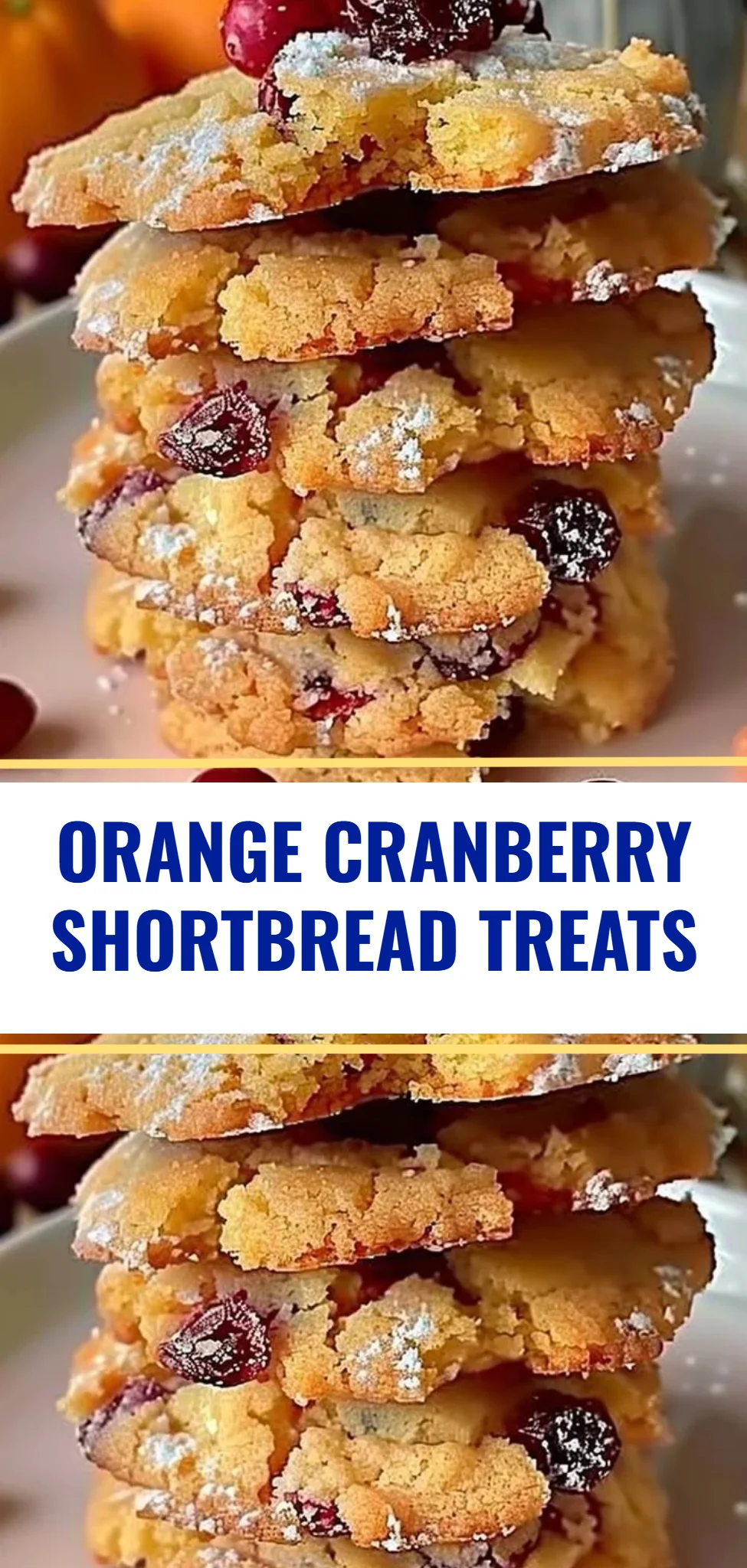 Orange Cranberry Shortbread Treats