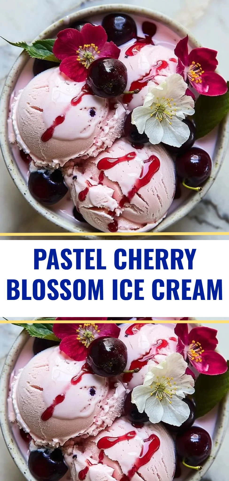 Pastel Cherry Blossom Ice Cream