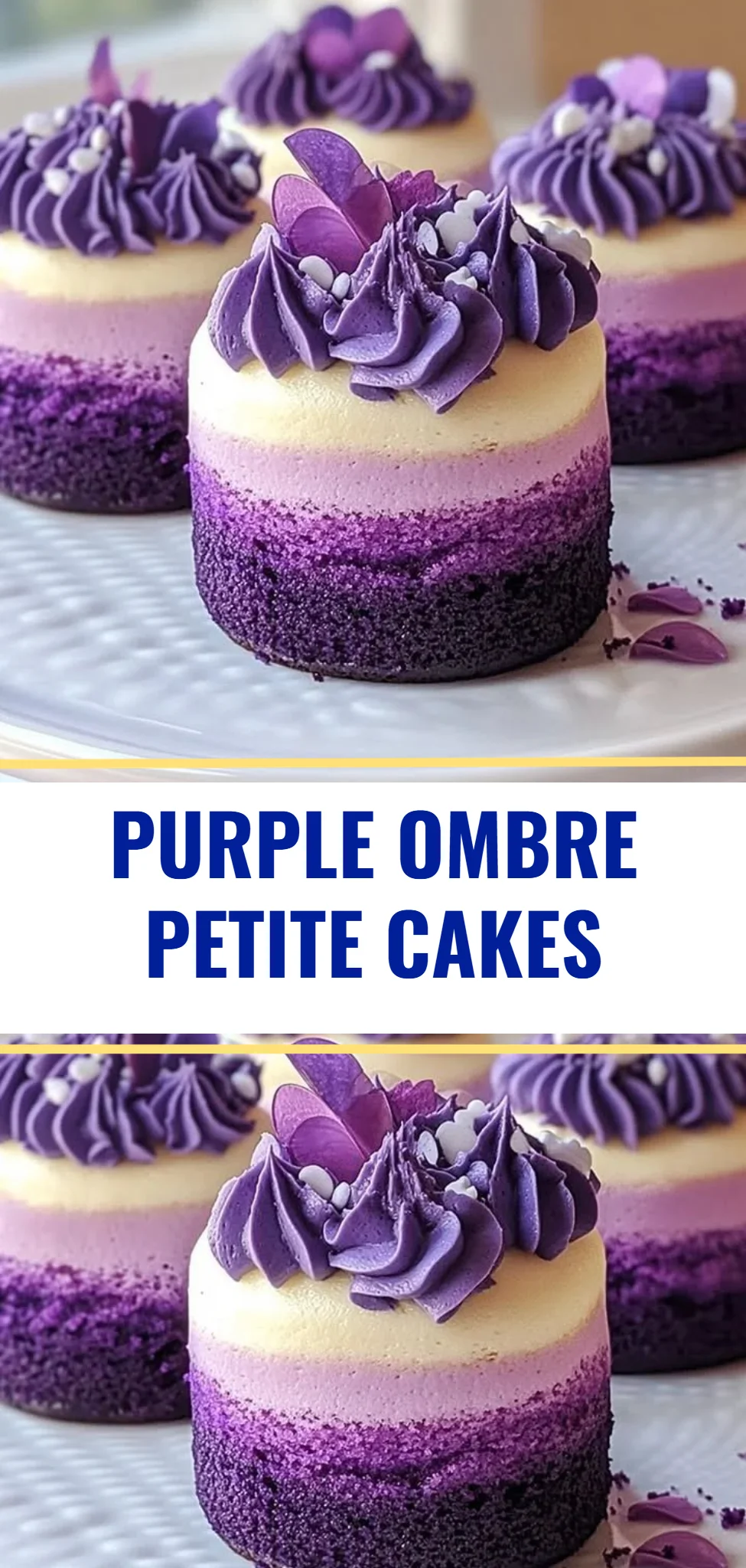 Purple Ombre Petite Cakes