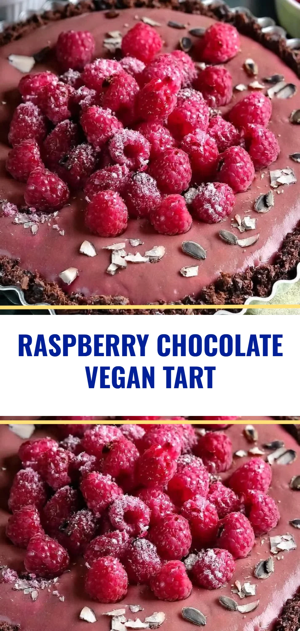 Raspberry Chocolate Vegan Tart