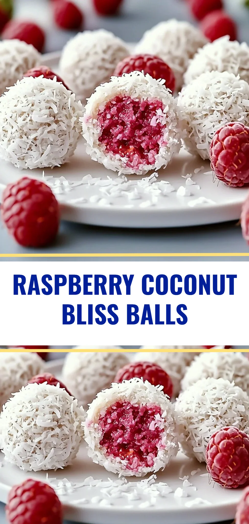 Raspberry Coconut Bliss Balls