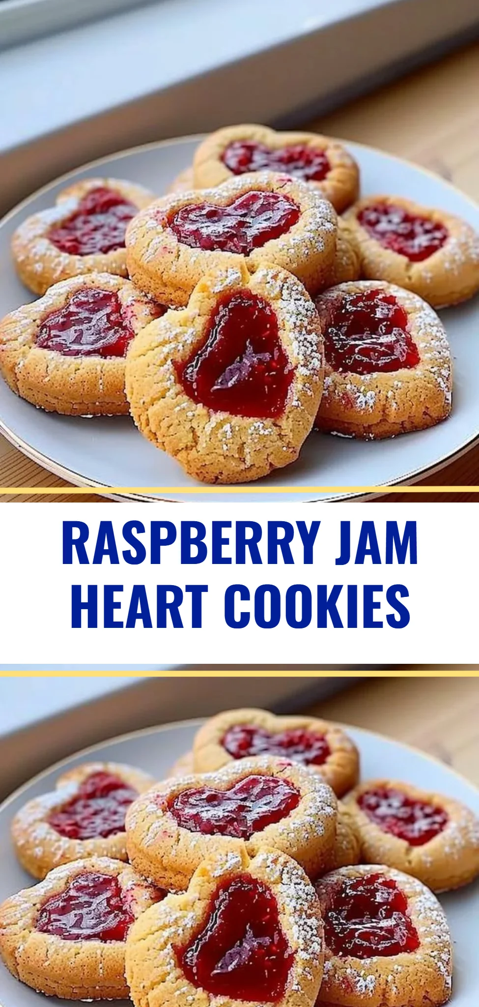 Raspberry Jam Heart Cookies