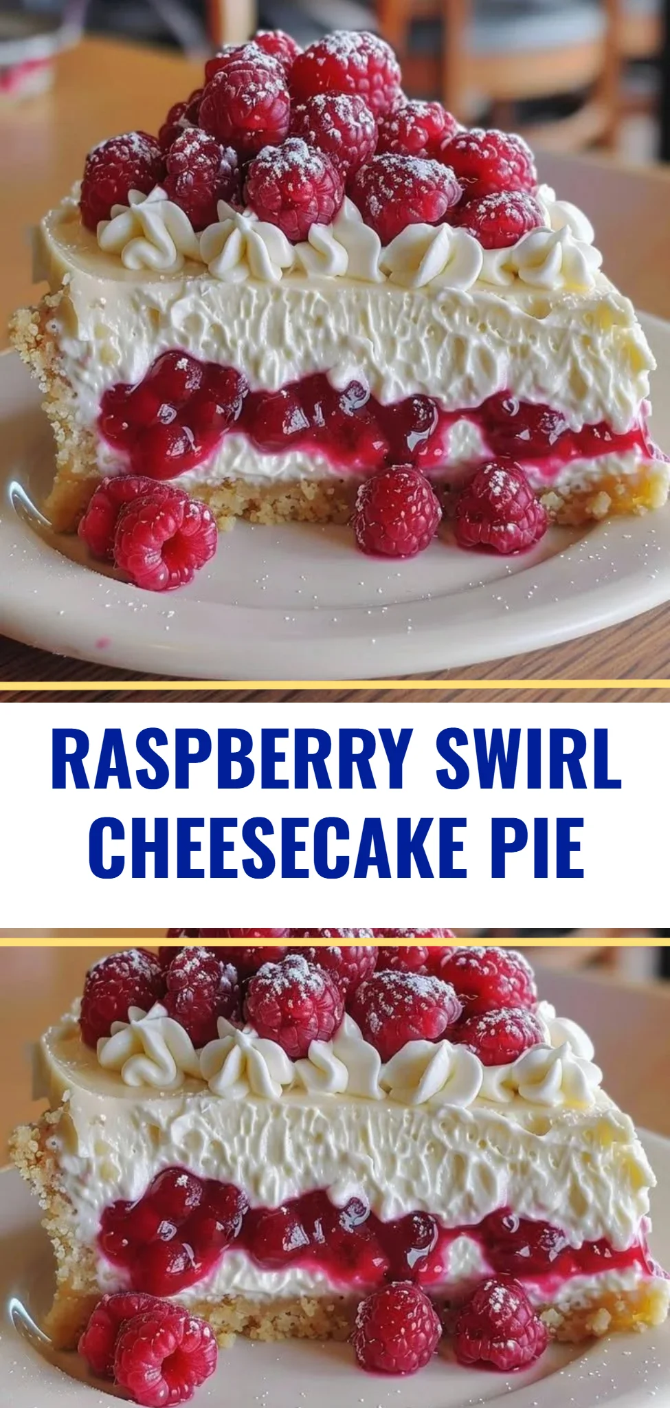 Raspberry Swirl Cheesecake Pie