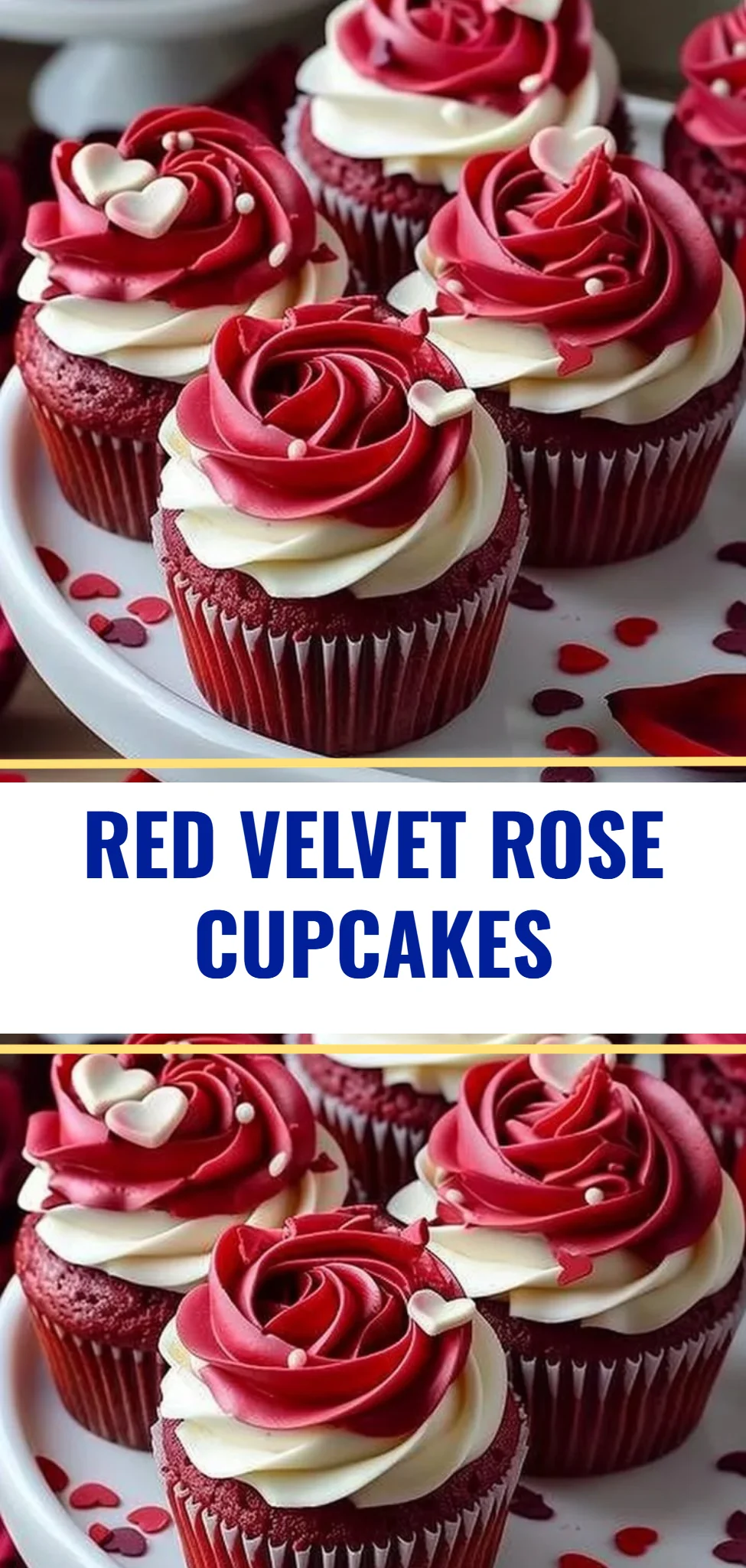 Red Velvet Rose Cupcakes