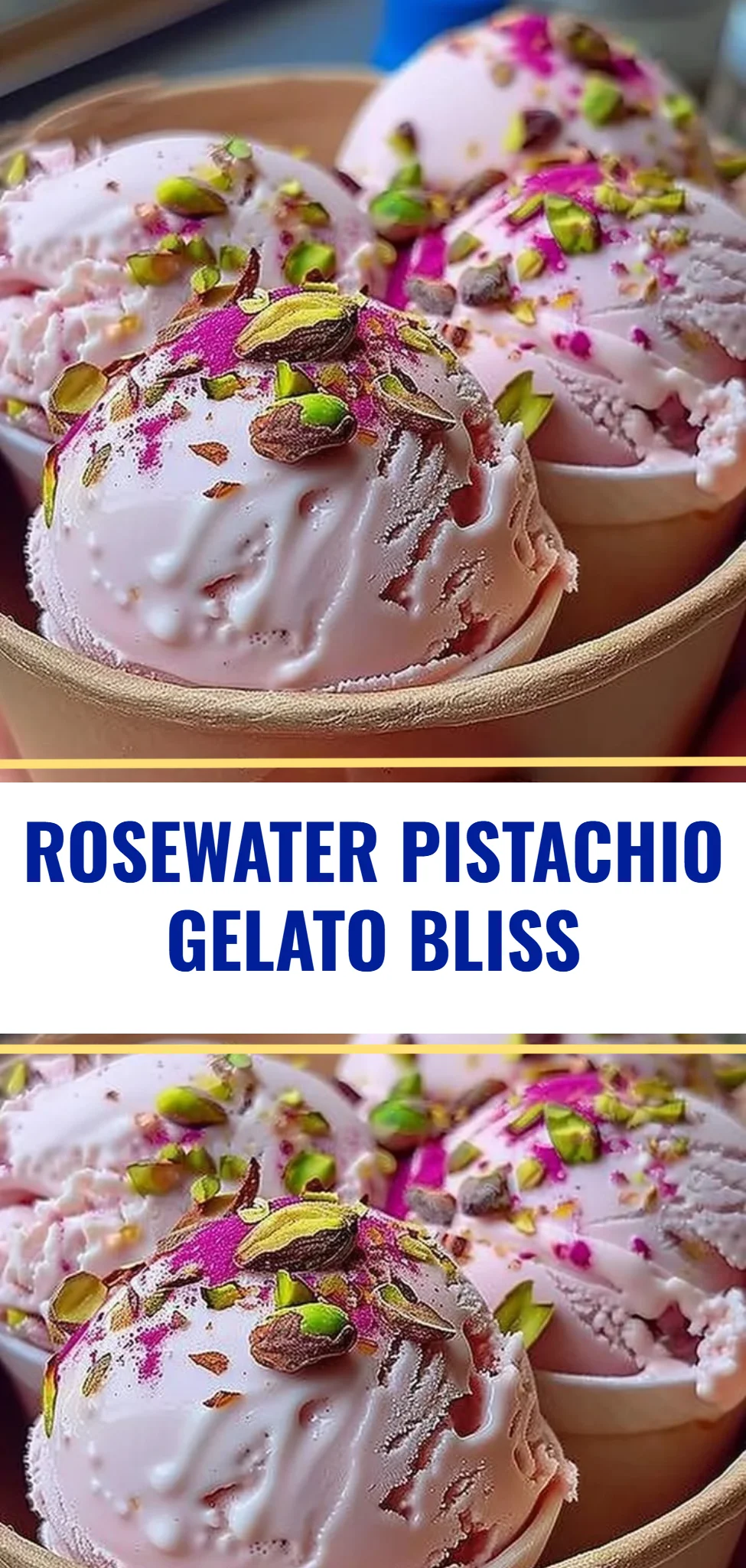 Rosewater Pistachio Gelato Bliss