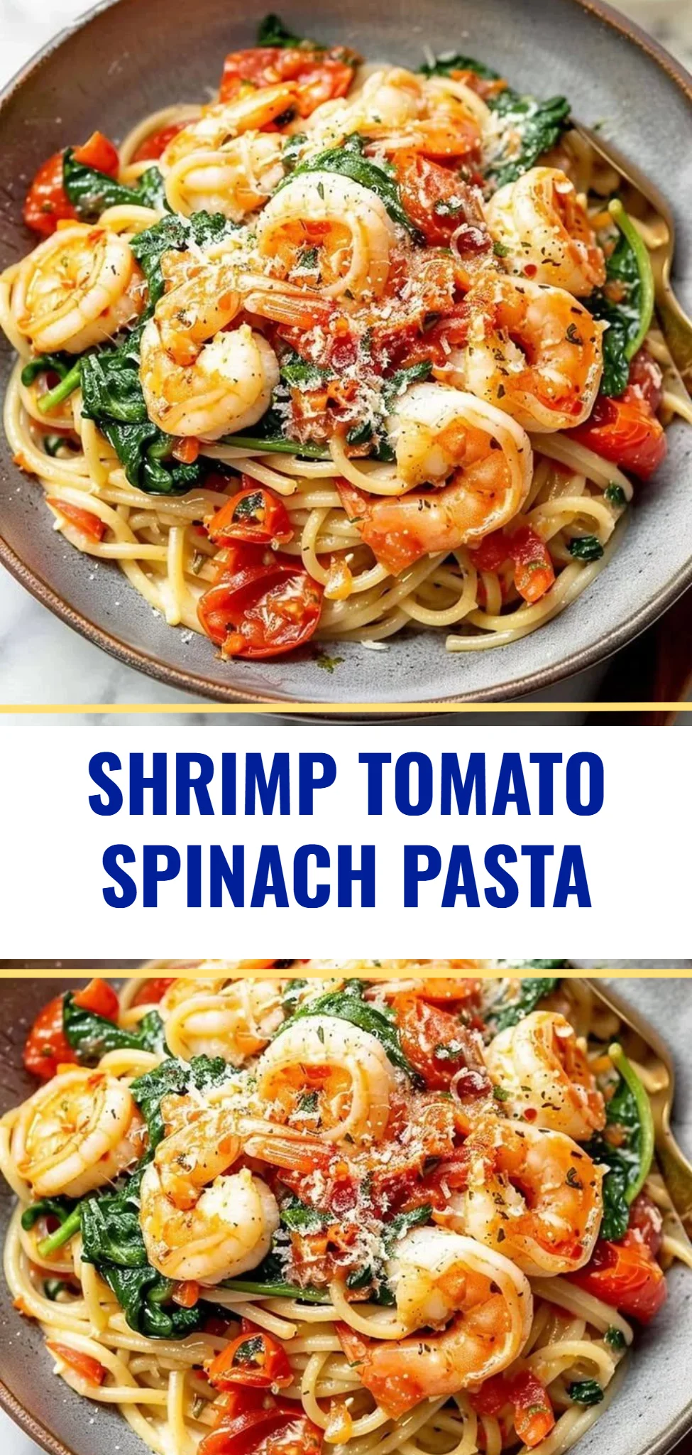 Shrimp Tomato Spinach Pasta