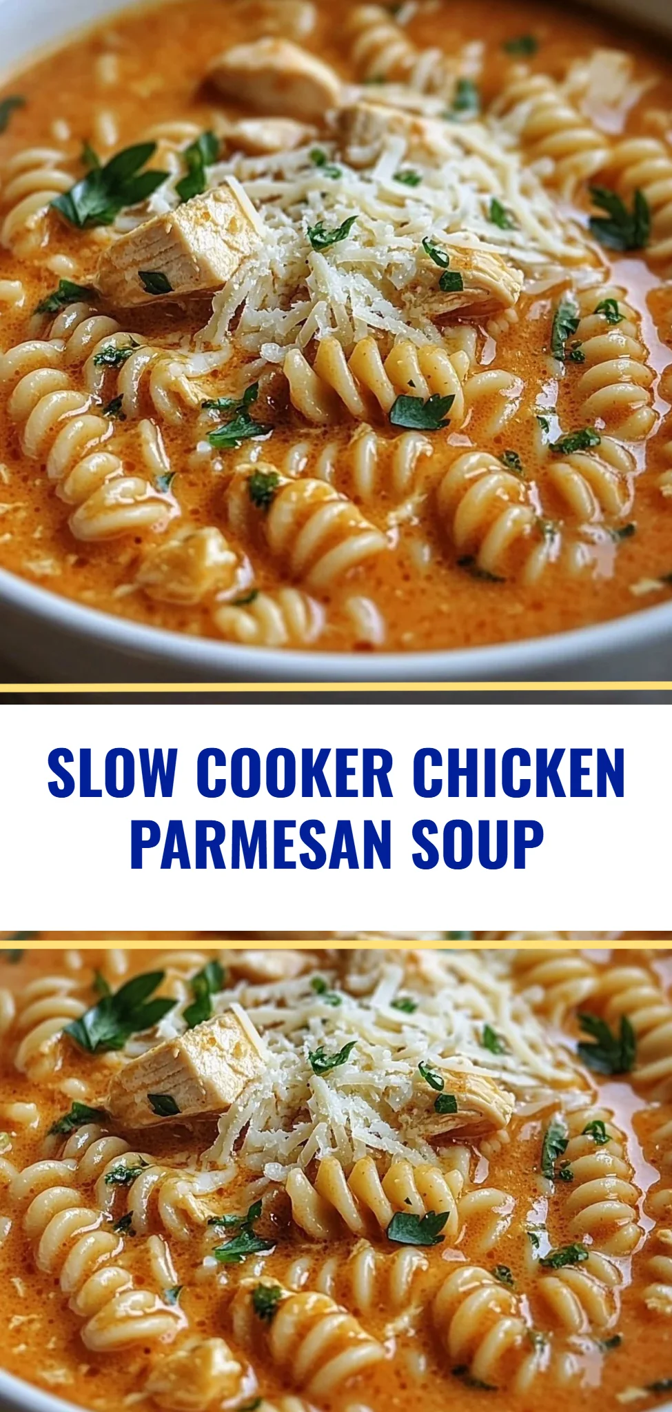 Slow Cooker Chicken Parmesan Soup
