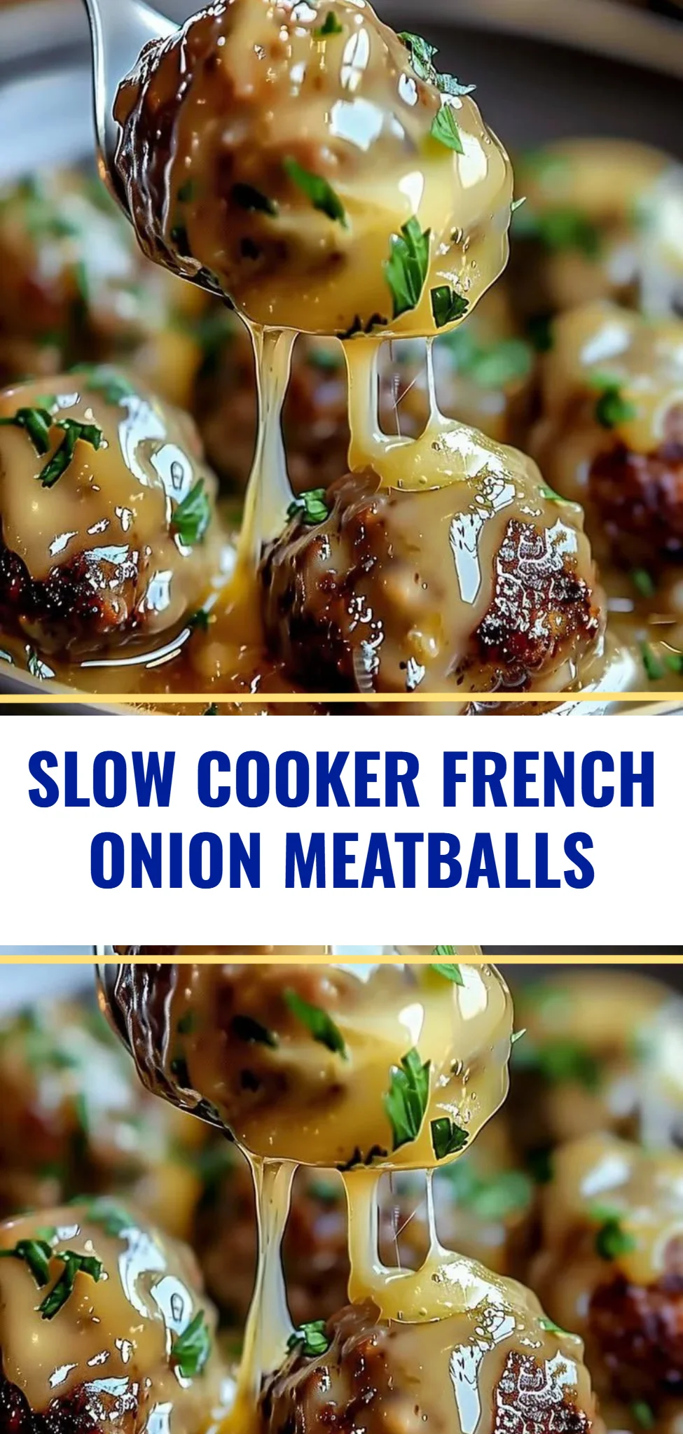 Slow Cooker French Onion Meatballs