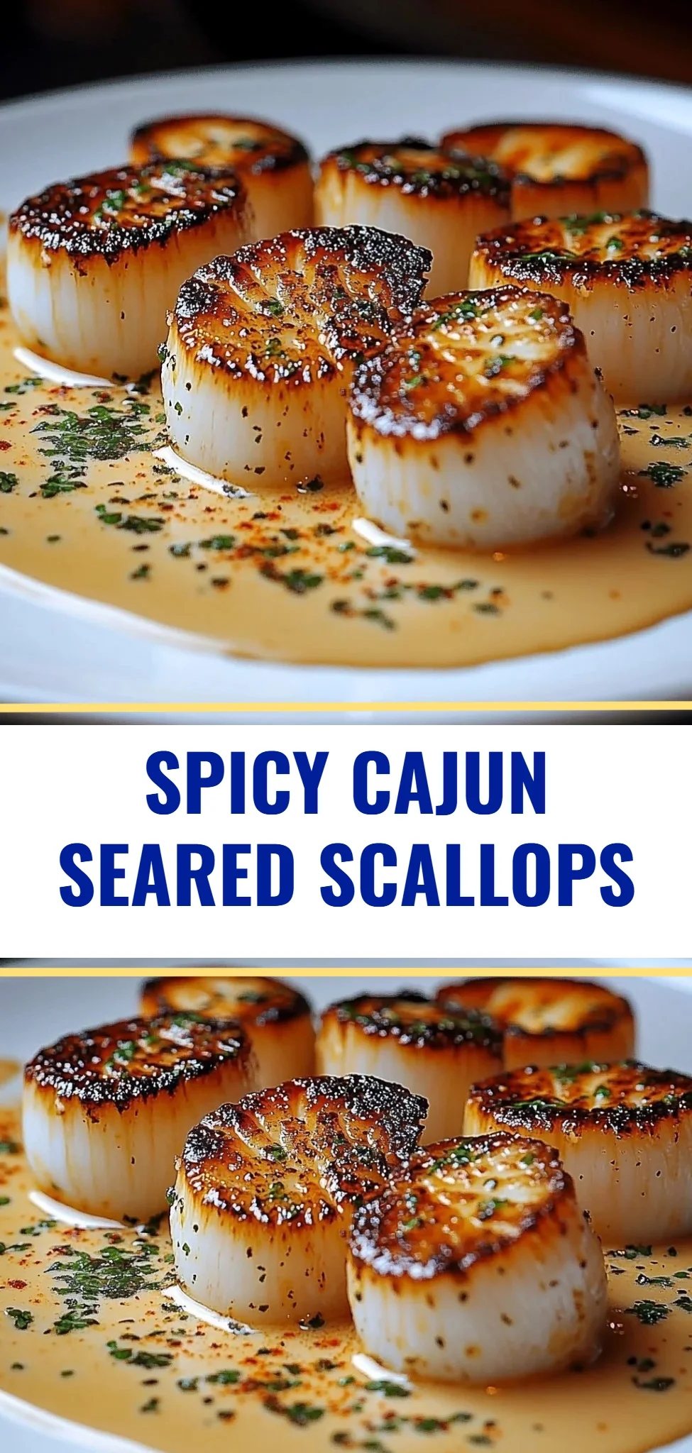 Spicy Cajun Seared Scallops