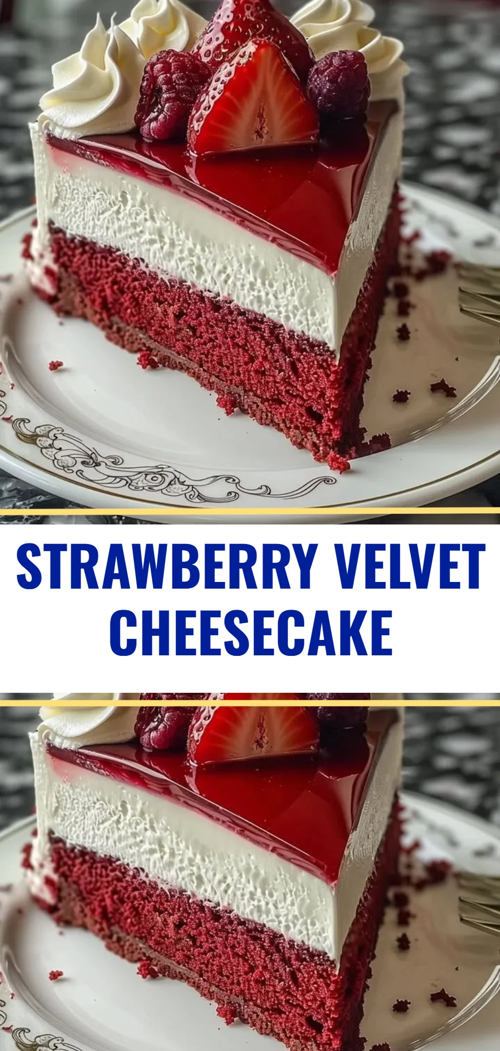Strawberry Velvet Cheesecake