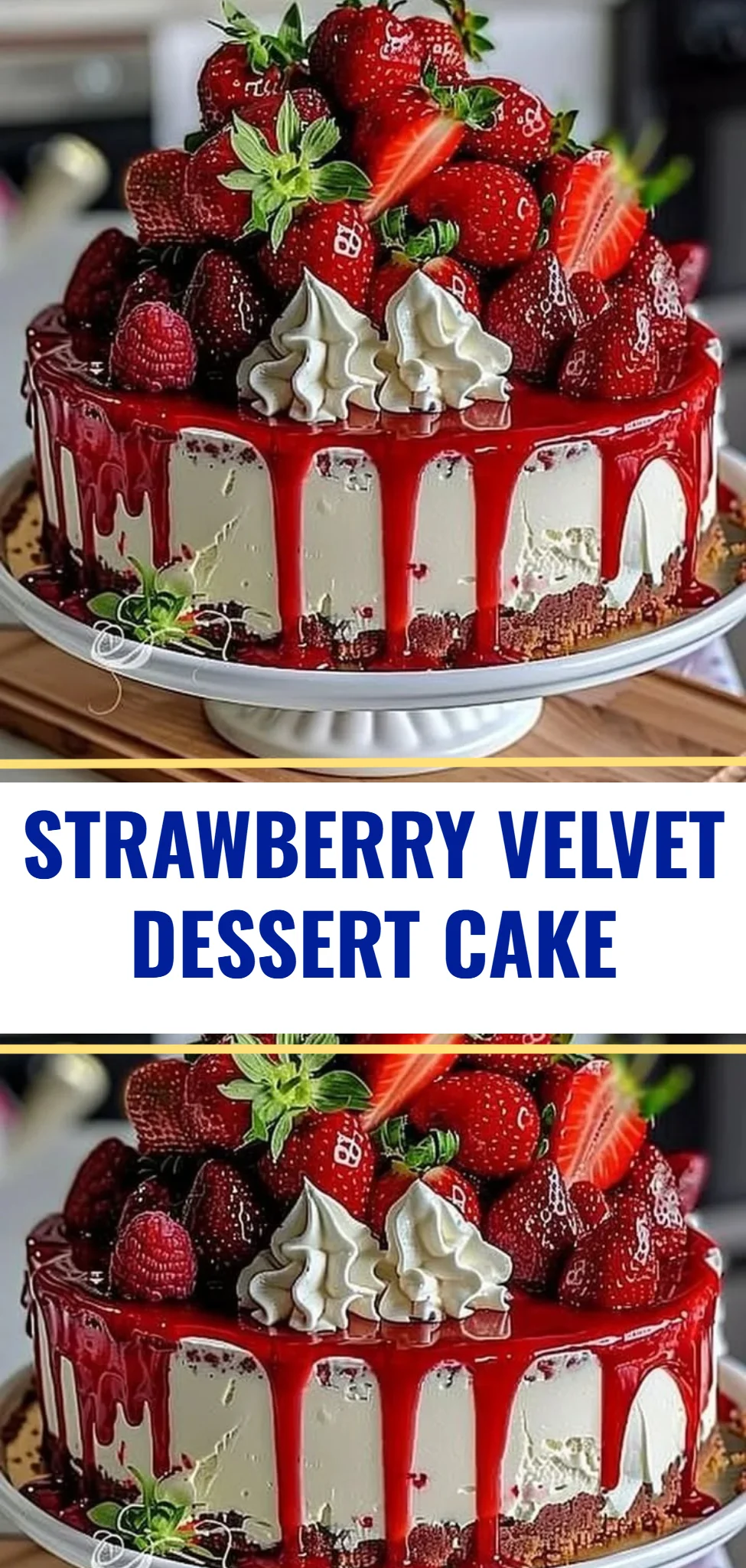 Strawberry Velvet Dessert Cake