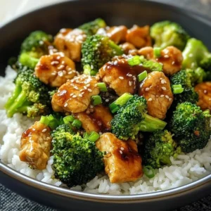 Sweet Heat Ground Chicken stir-fry with broccoli in a vibrant sauce