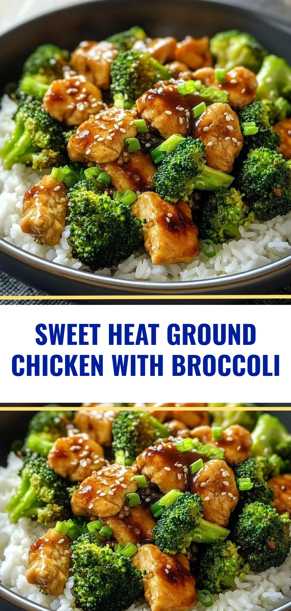 Sweet Heat Ground Chicken with Broccoli