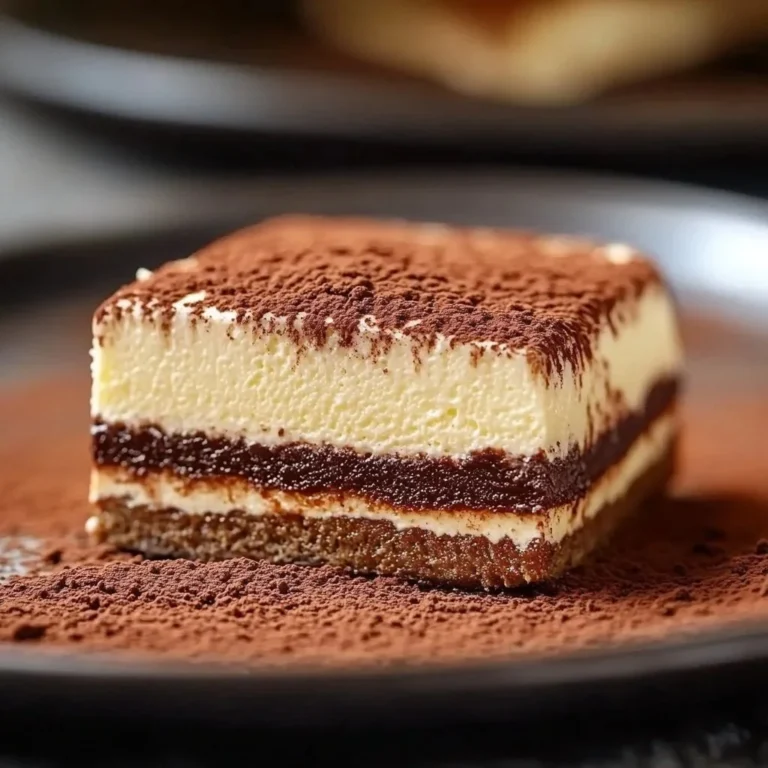 Decadent tiramisu infused espresso brownies served on a plate