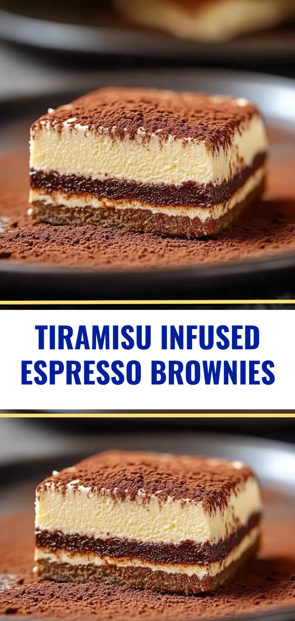 Tiramisu Infused Espresso Brownies