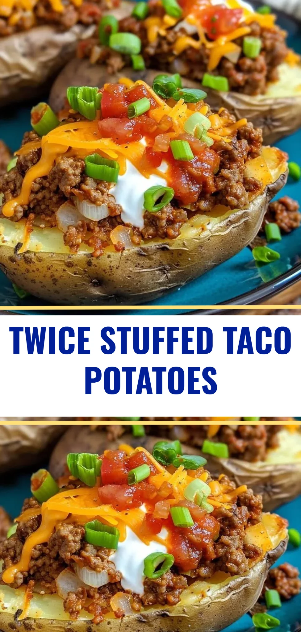 Twice Stuffed Taco Potatoes