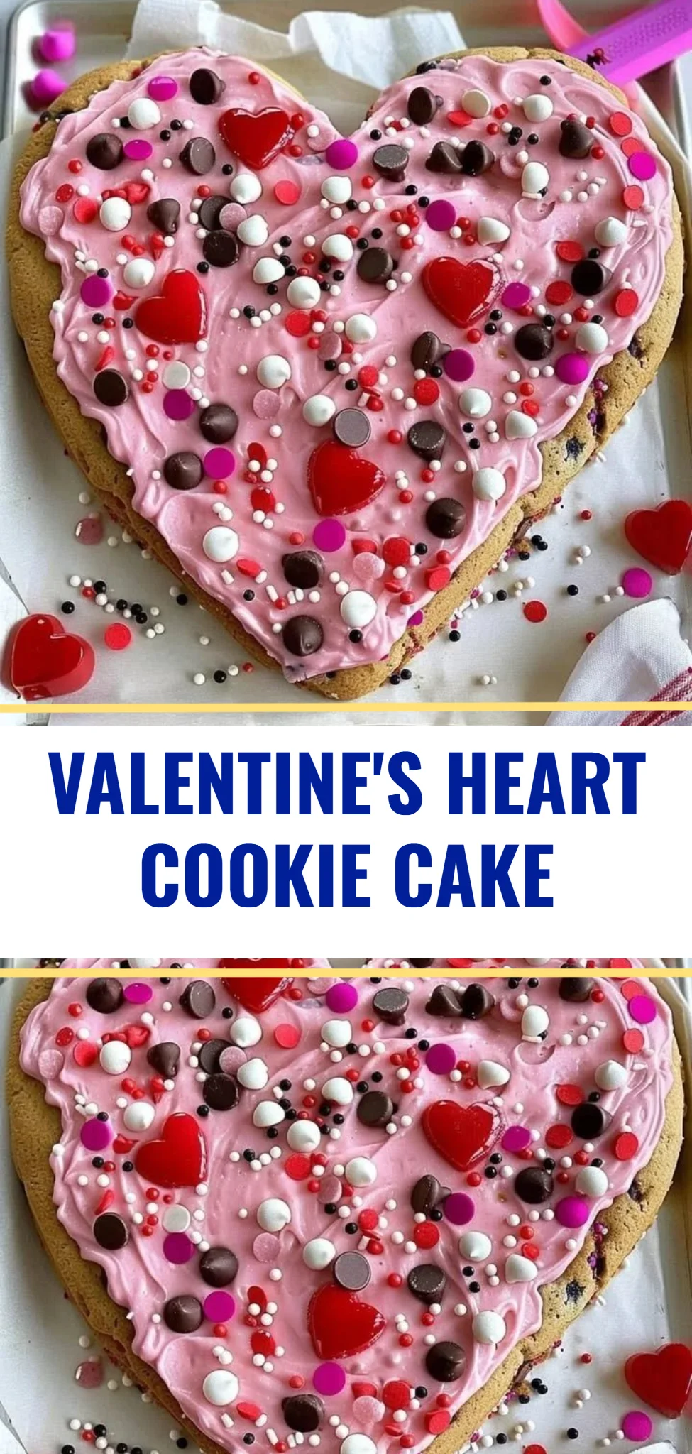 Valentine's Heart Cookie Cake