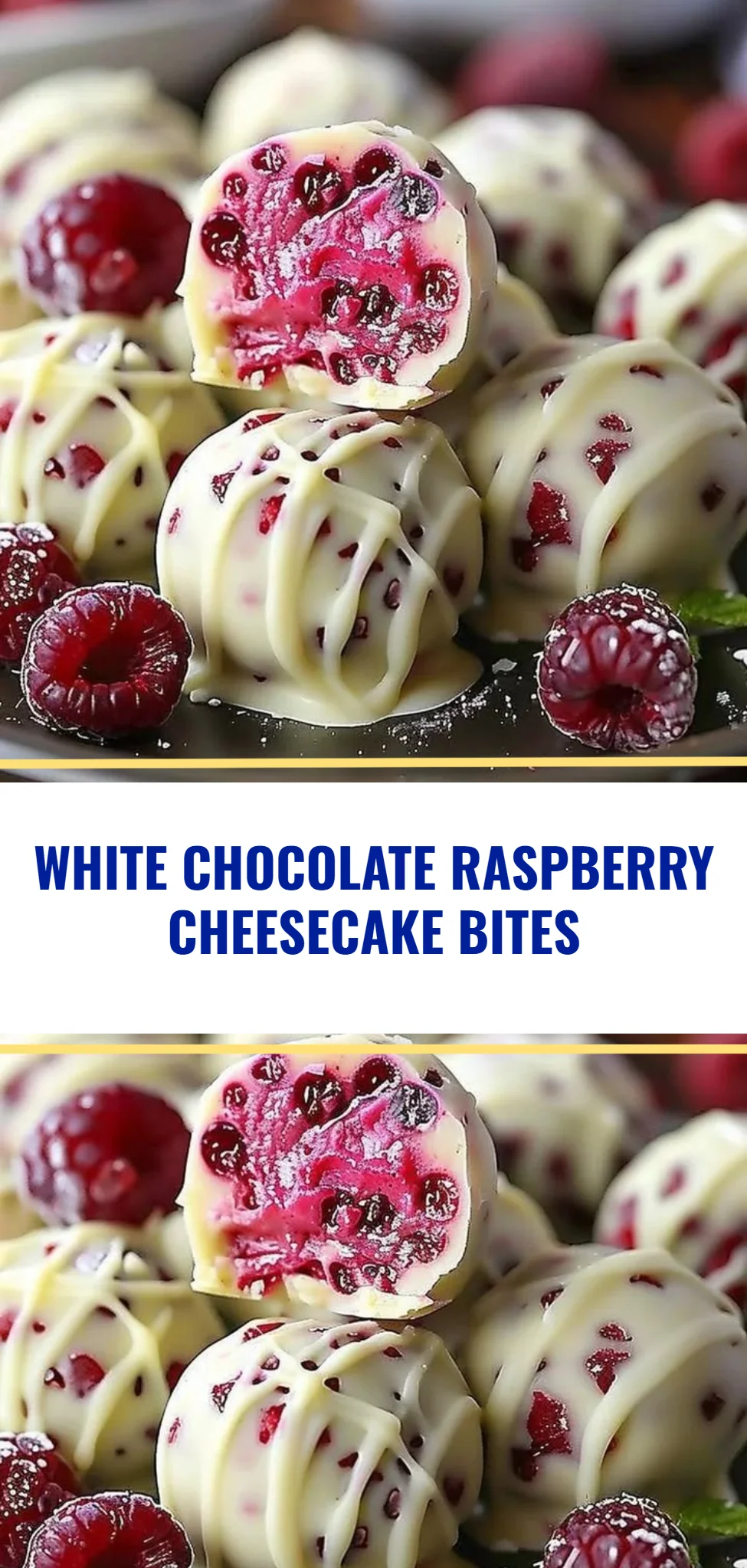 White Chocolate Raspberry Cheesecake Bites